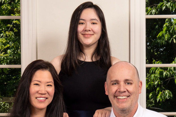 Michelle, Lizzie and Rick Oster