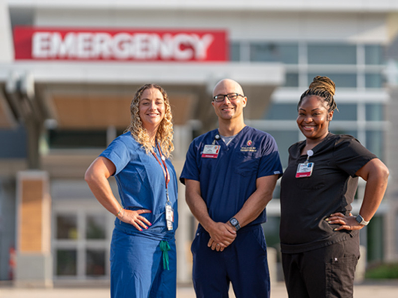 At East Madison Hospital Megan Gussick, Brian Sharp,and Meinkeng StephannievAcha-Morfaw