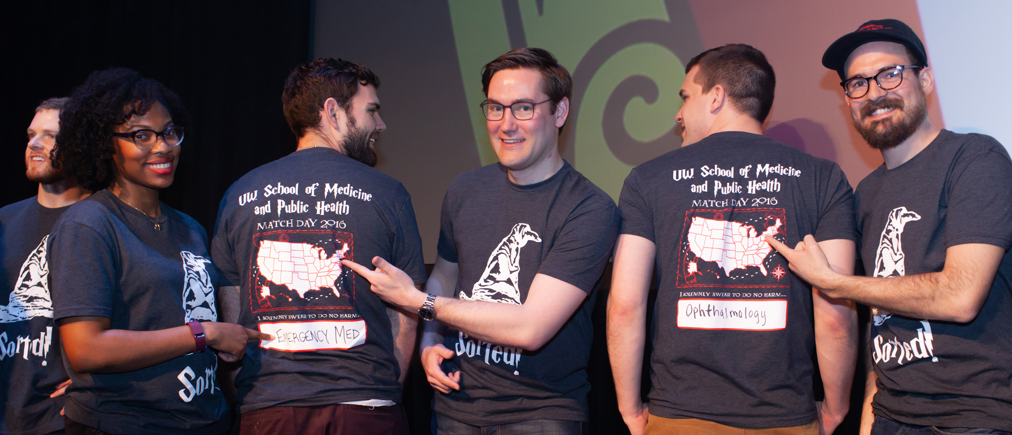 A group of people on Match Day 2016