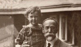 Mary Cornelia Bradley and her grandfather, Cornelius Beach Bradley, circa 1915.