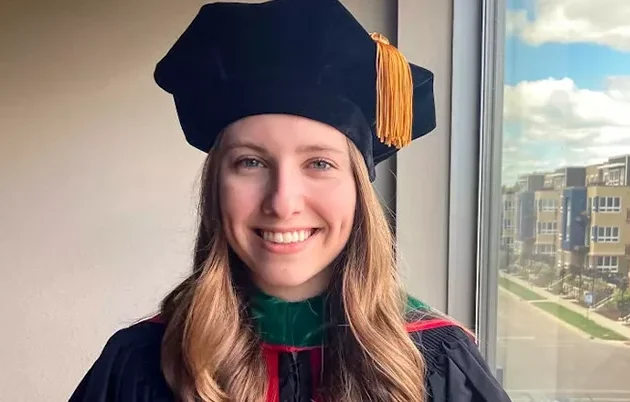 Vivian Gama in graduation attire