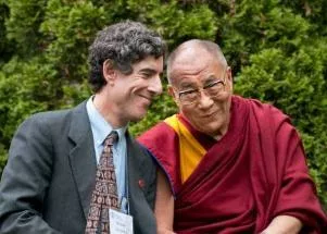 Richard Davidson and the Dalai Lama enjoying each other's company