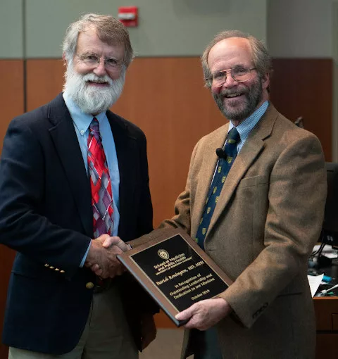 Pat Remington receives an award