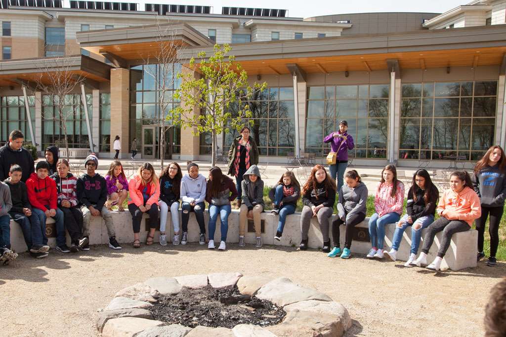 Middle and high school students attending the indigenous health and wellness day